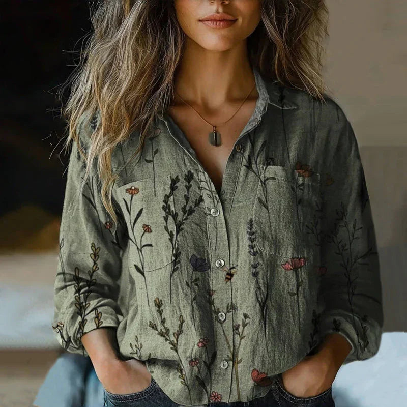 Boho Shirt – Paisley Button-Up Top