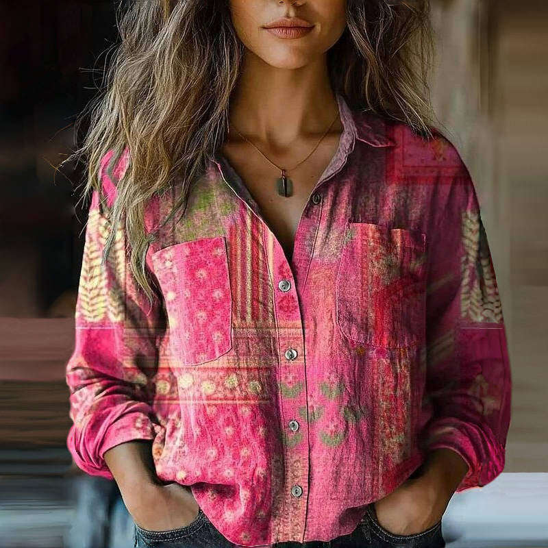 Boho Shirt – Paisley Button-Up Top